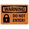 Signmission Safety Sign, OSHA WARNING, 7" Height, 10" Width, Do Not Enter!, Landscape OS-WS-D-710-L-12555